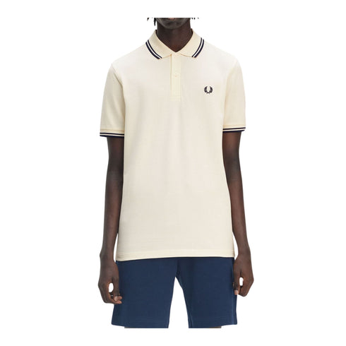 Fred Perry Polo Polo Uomo con doppia riga S P25 - FRED PERRYM3600 - Y22 - S - Francavilla Moda